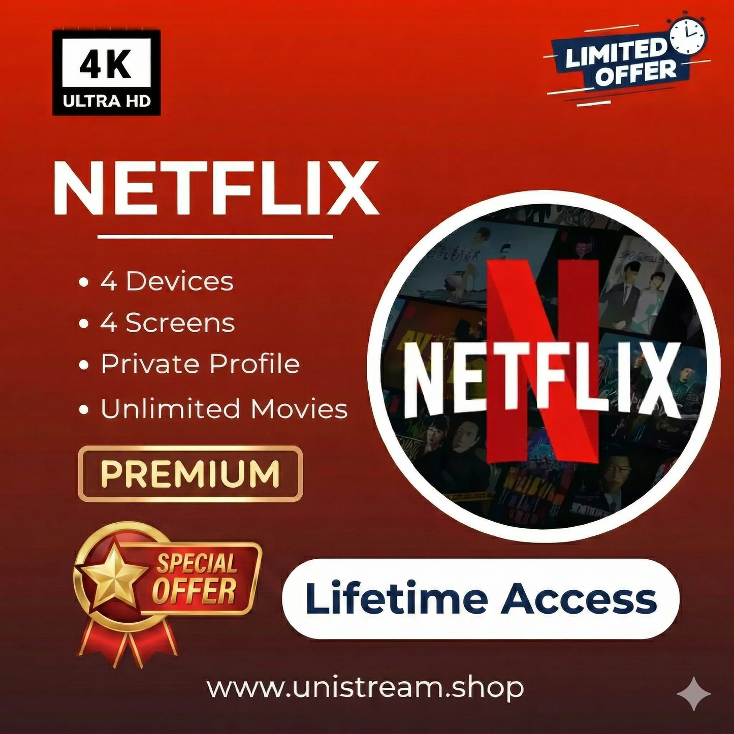 Netflix Premium | Acceso Completo 4K